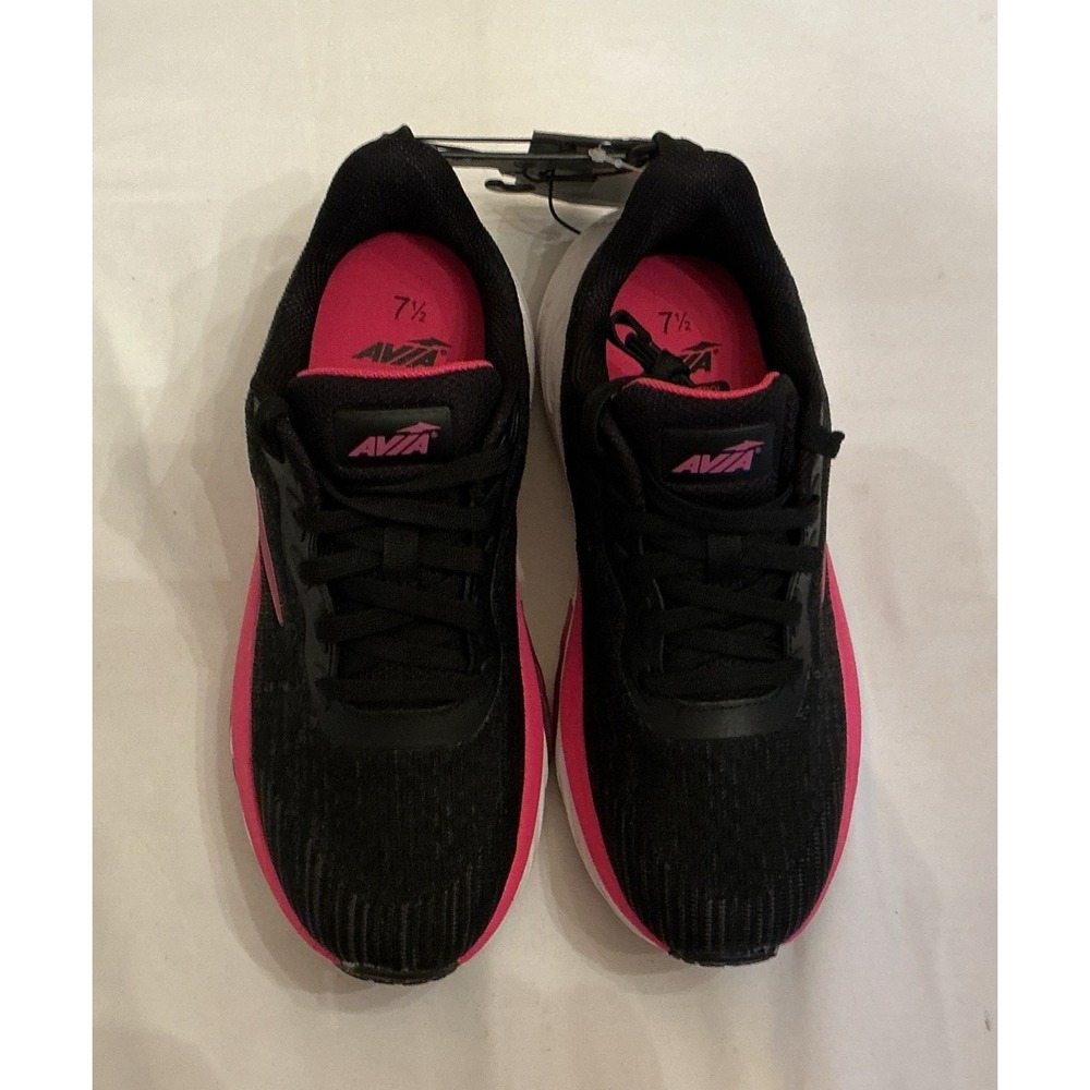 Avia Women's Gel Running Shoes Black Pink Mesh Athletic Sneakers Sz 7.5 Comfort